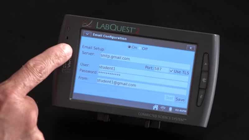 Emailing Data with LabQuest 2